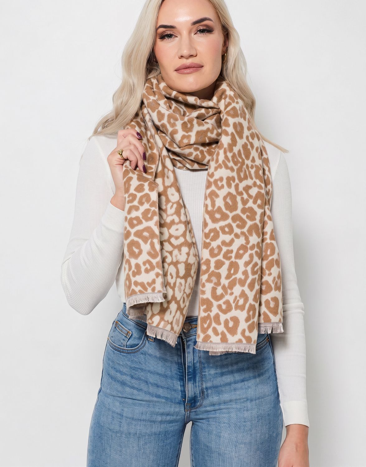 Ateljee - Leopard Print Wrap, Colour: Fudge
