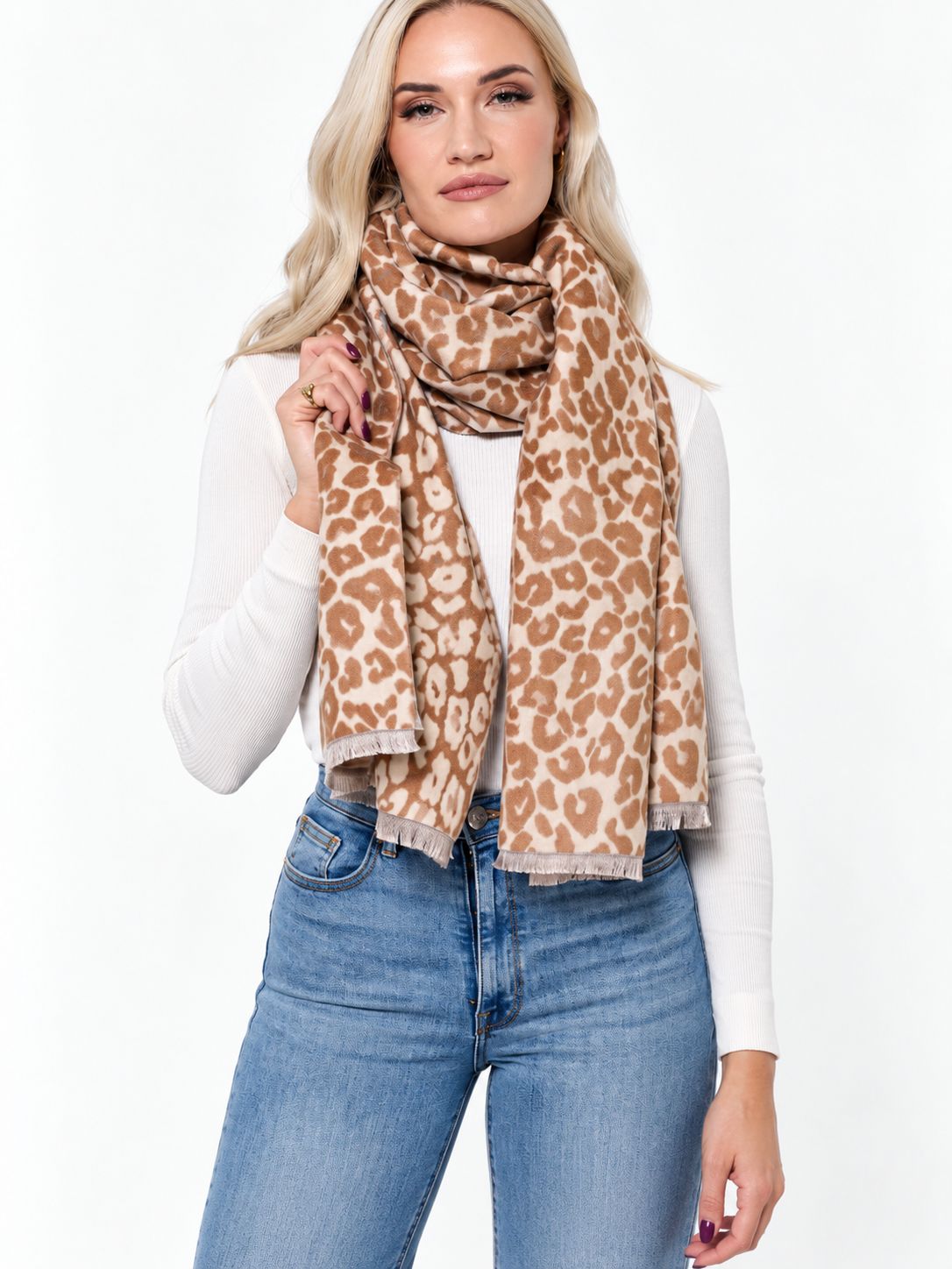 Ateljee - Leopard Print Wrap, Colour: Fudge