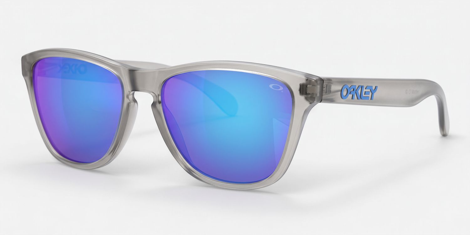 Oakley - Matt Grey Ink Prizm Sapphire Frogskin Youth Sun Glasses, Colour: Matt Grey Ink Prizm Sapphire, Description: Frogskins XS