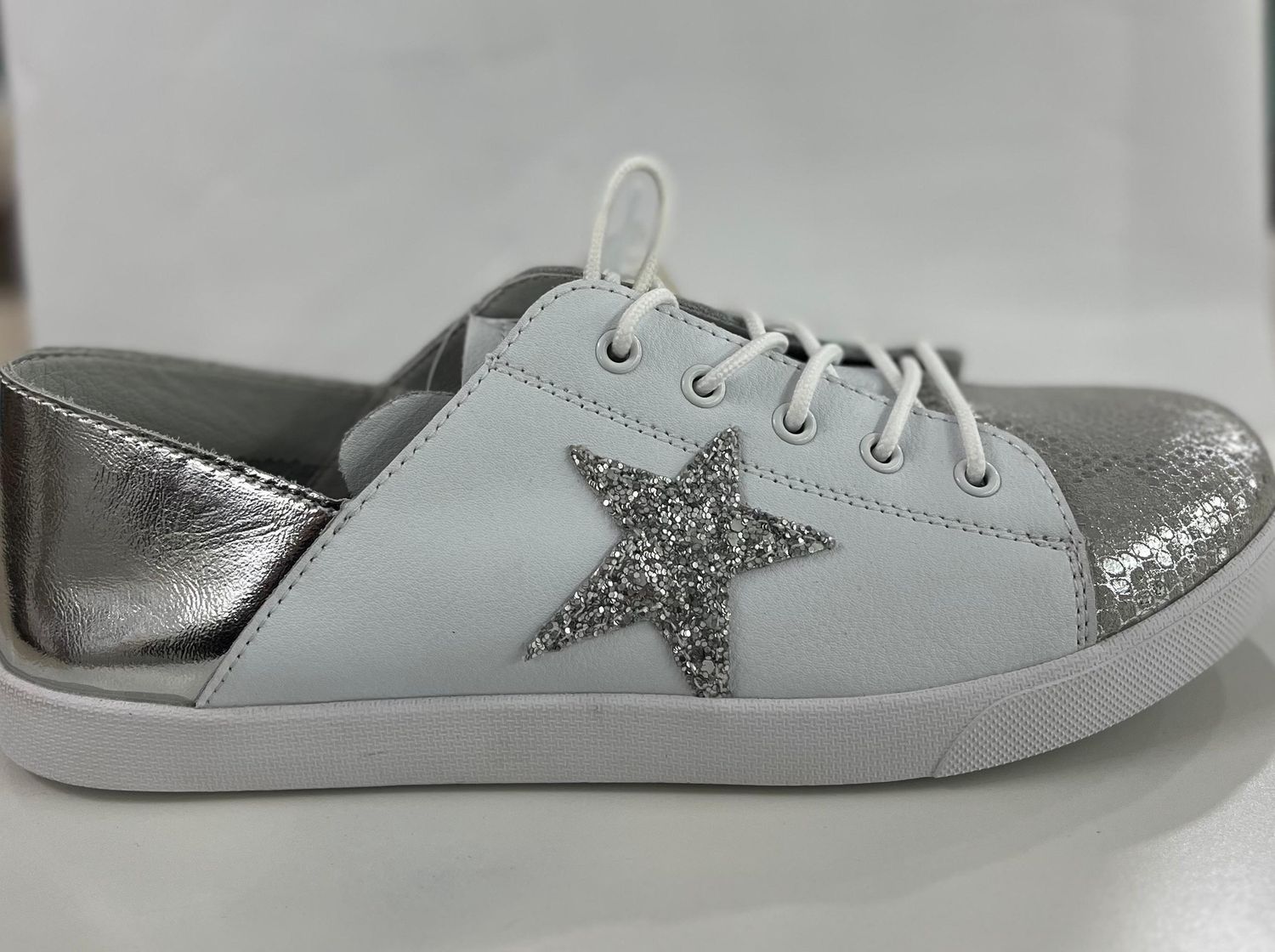 Julz - Nicki White/Silver Toe, Size.: 3uk (36)