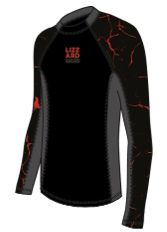 Lizzard - Jittery Teen Boys L/S Rashie - BS2324258, Colour: Red Lava, Sizes: 5-6years