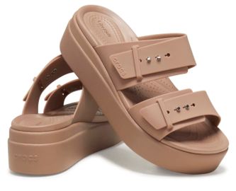 Crocs - Brooklyn Buckle Wedge, Colour: Latte, SIze: UK3