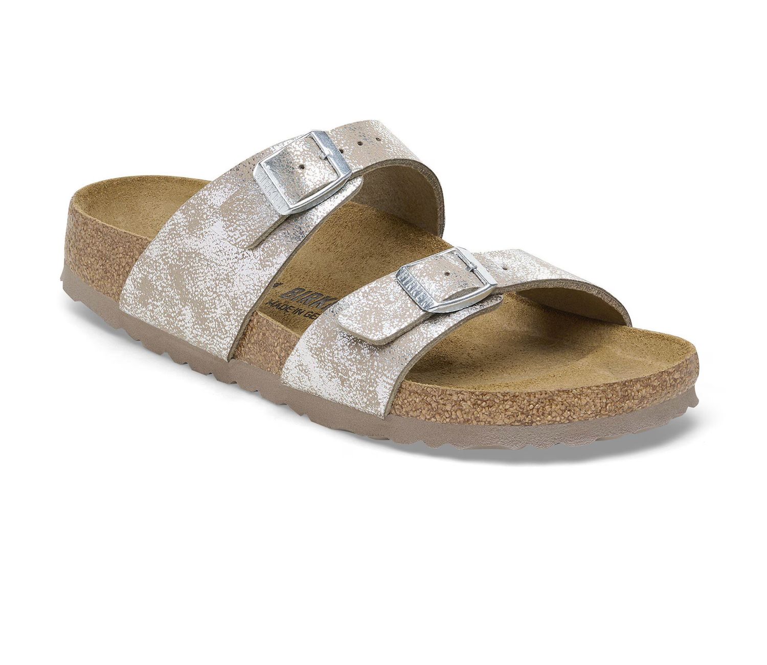 Birkenstock - Sydney SYN Was Metallic Silver SYN Washed Metallic, Sizes: R38 / 5UK