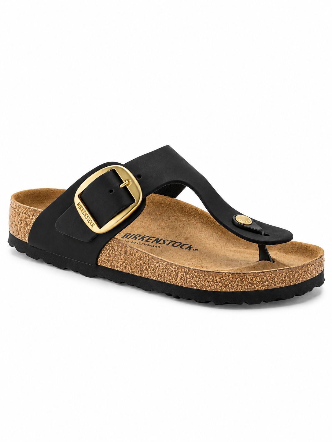 Birkenstock - Gizeh Big Buckle Nubuk Leather - 2 colour options, Colour: Black, Sizes: R38/5UK