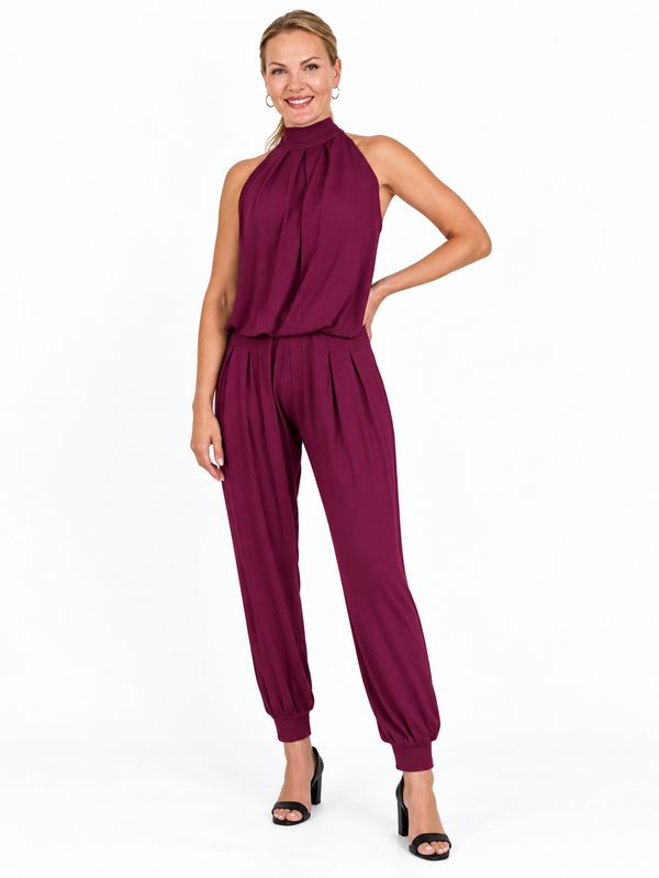 Slick - Felicite Halter Neck Jumpsuit - Port