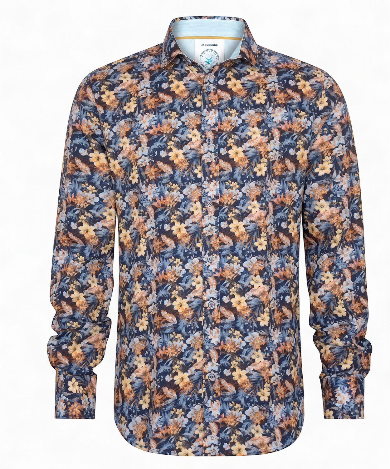 FNF - 31.015 - Navy Floral Long Sleeve Shirt, Size.: X-Small
