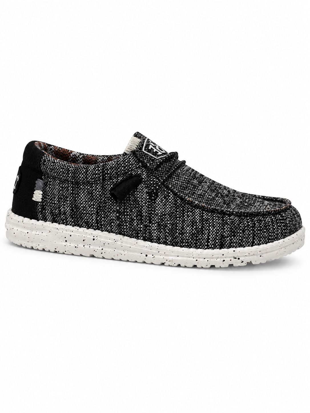 Hey Dude - Wally Stretch Sox - Black White, Sizes: Mens - UK8