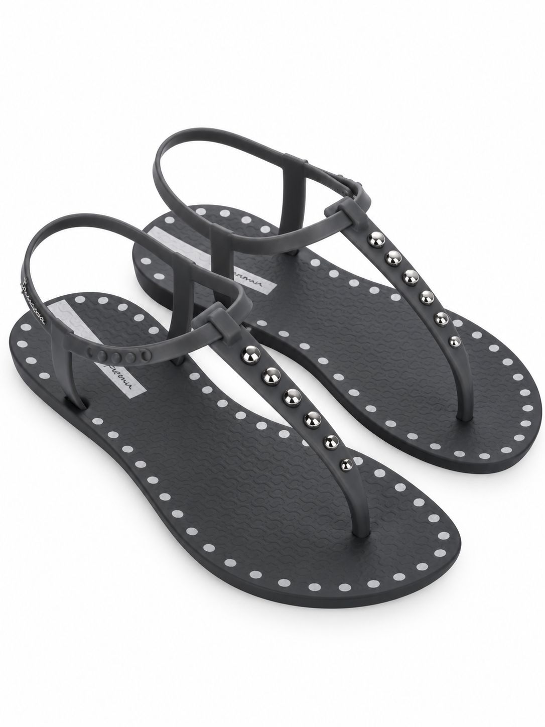Ipanema - Class Dots - Grey/Silver dots, Sizes: UK3