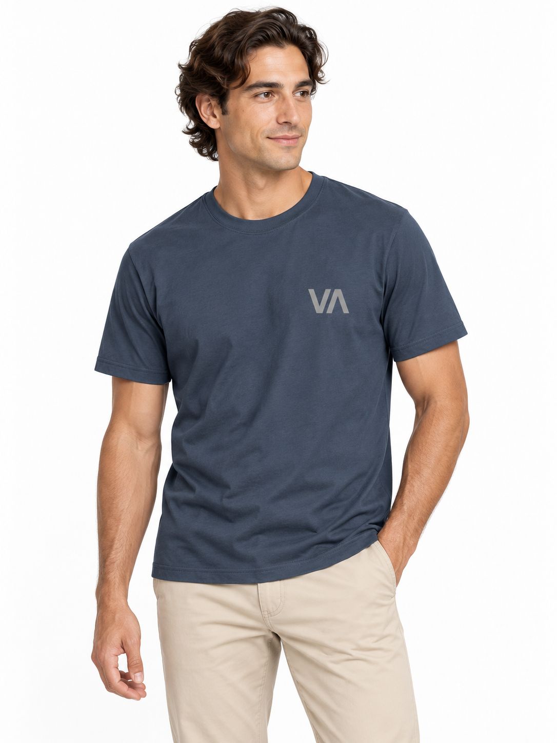 RVCA - S/S T-Shirt - VA Rvca Essential SS - Slate Blue - MENS, Sizes: X-Small