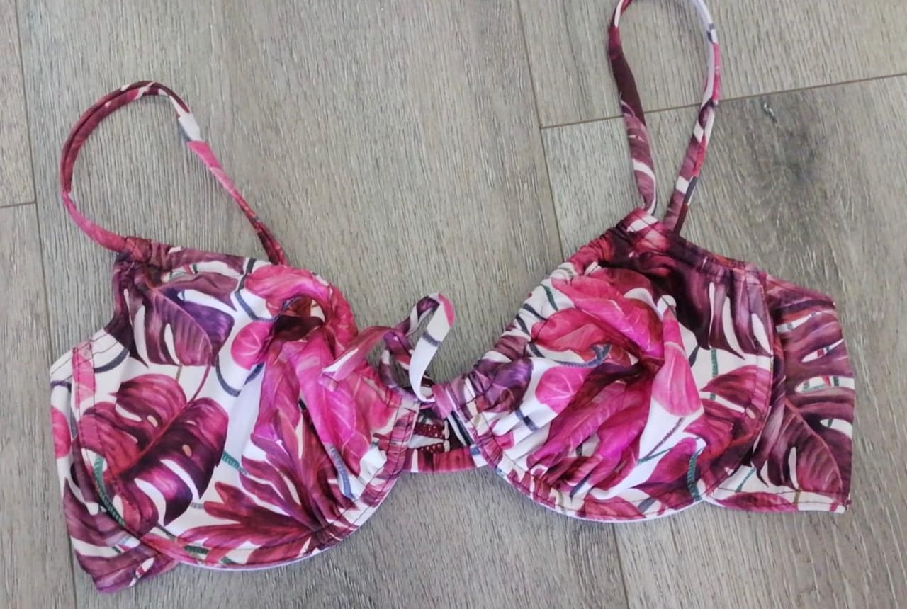 Brite Reef - Costume Underwire C-Cup - SP111, Colour: Maroon Flower, Sizes: Size 6/30