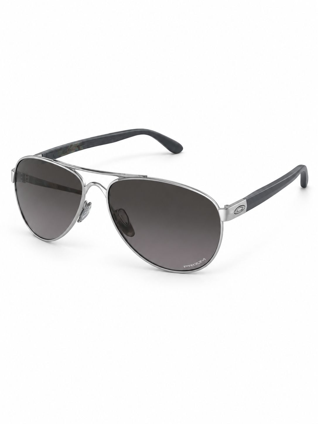 Oakley -Polished Chrome Prizm Grey Gradient Sun Glasses, Colour: Polished Chrome Prizm Grey Gradient