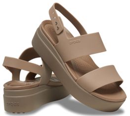 Crocs - Brooklyn Low Wedge - Latte/Mushroom, Sizes: UK3