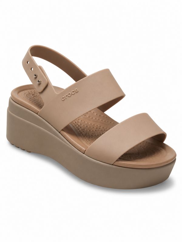 Crocs - Brooklyn Low Wedge - Latte/Mushroom