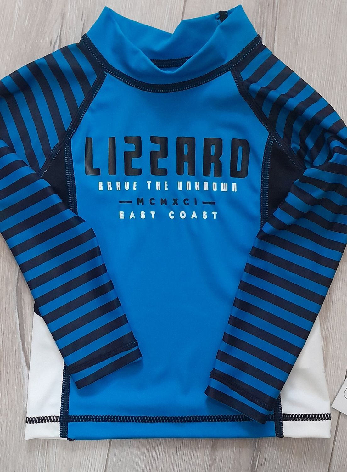 Lizzard - Tot boys L/S Rashie Teal Blue, Sizes: 1/2
