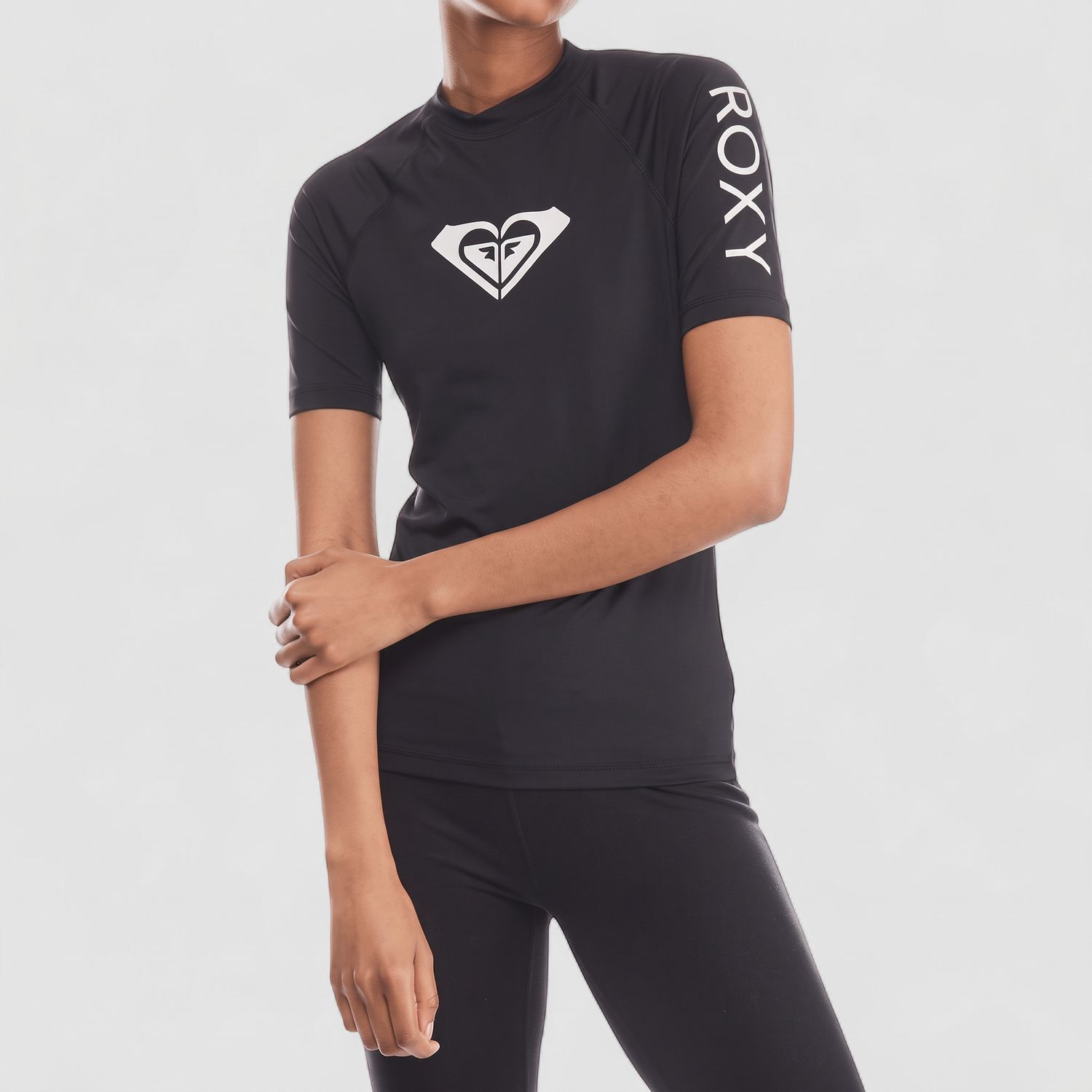 Roxy - Whole Hearted S/S Rash Vest, Colour: Black, Size.: X-Small
