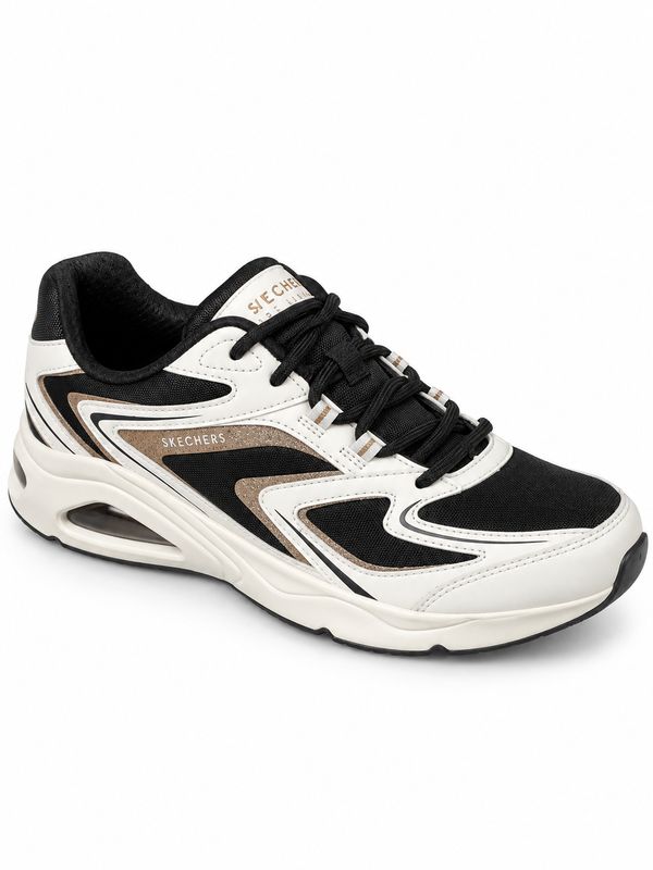 Sketchers - Tres - Air Uno - White , Black &amp; Gold