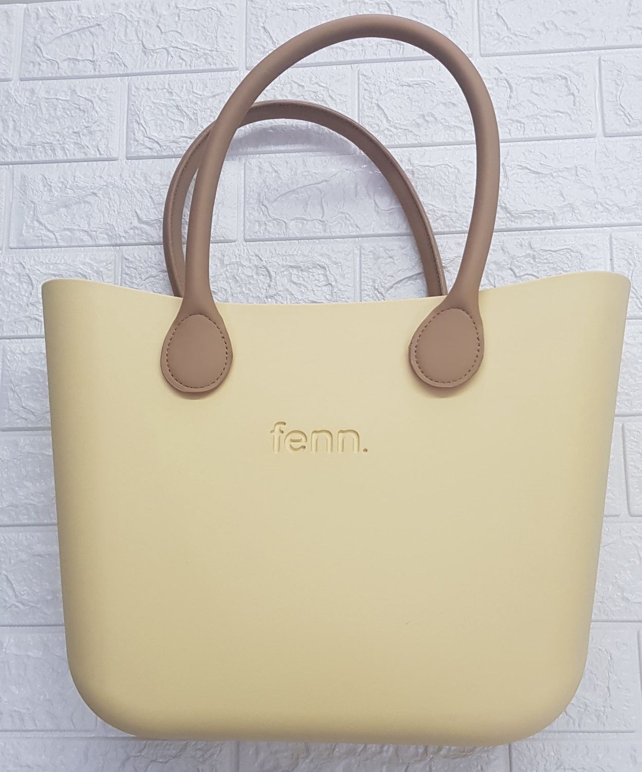 Fenn Collection - Original Yellow - Tan Handles - Animal Print inner