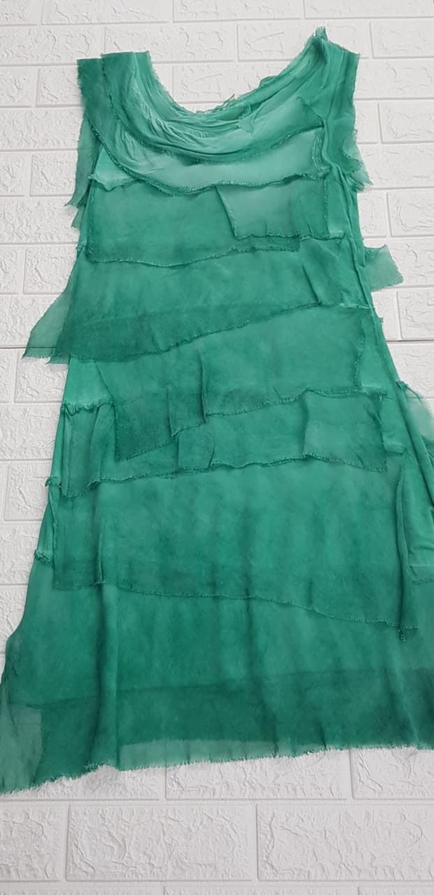 Italy - S/Less Short Dress - Forest Green