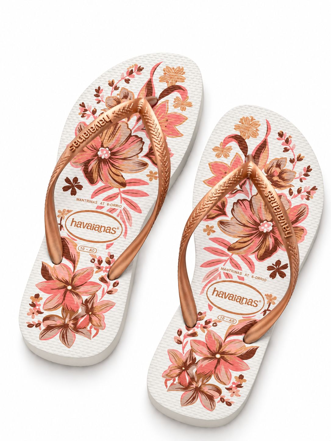 Havaianas - Slim Organic - Floral copper, Sizes: W35/36