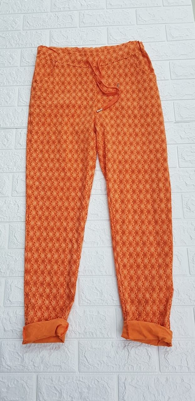 Pati Smith - Orange Printed Stretch Pants