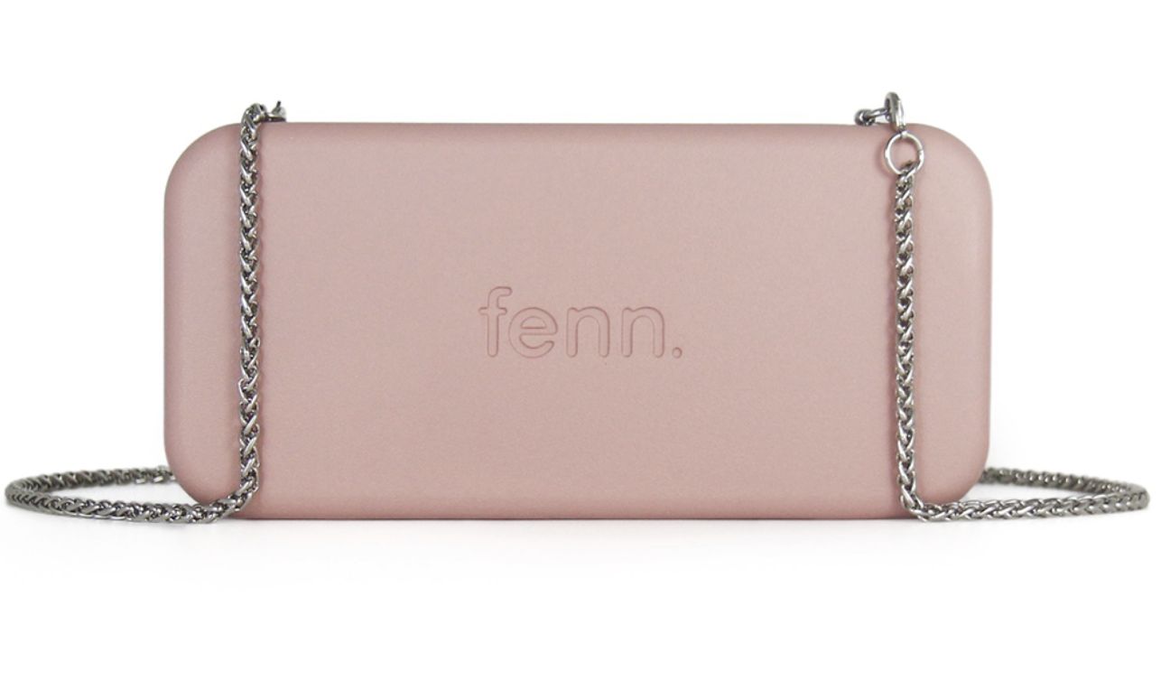 Fenn - Wallets - Pink - Silver Zip - Silver Chain
