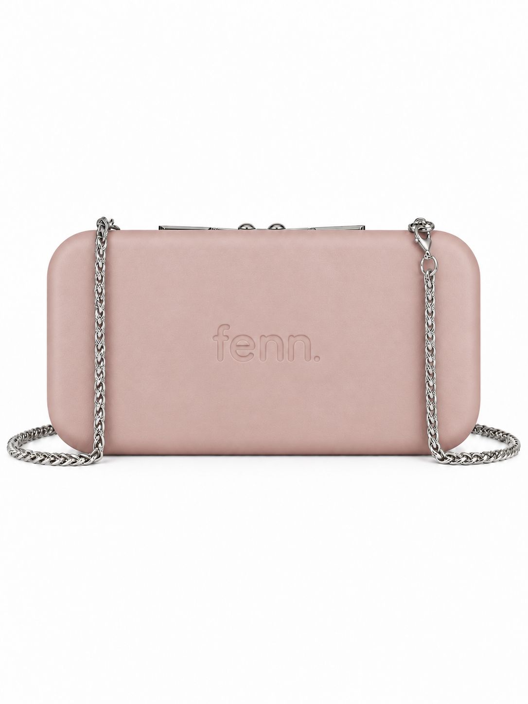 Fenn - Wallets - Pink - Silver Zip - Silver Chain