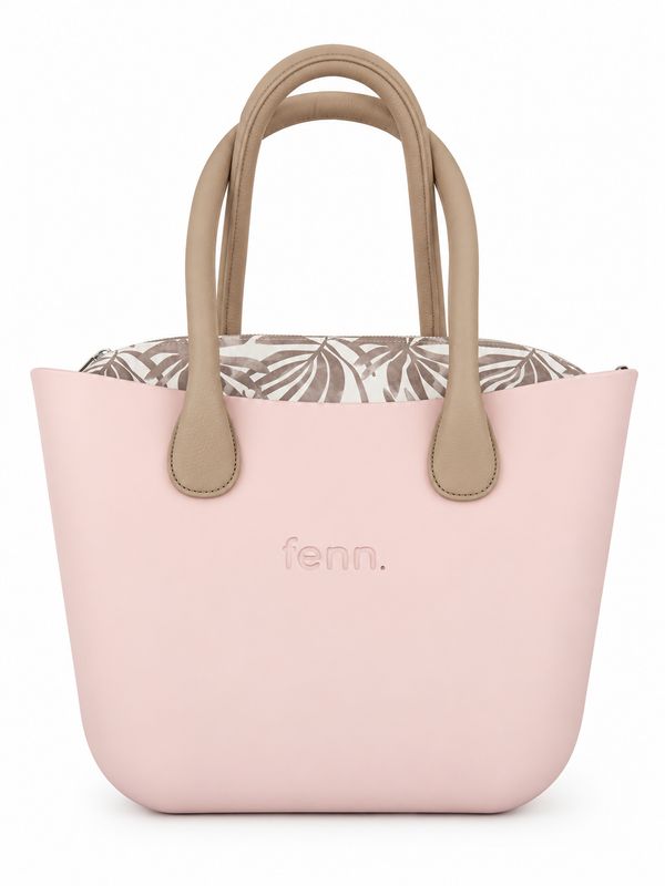 Fenn - Original Collection - Light Pink - Pattern Inner - Silver Zip - Light Stone Round Handle