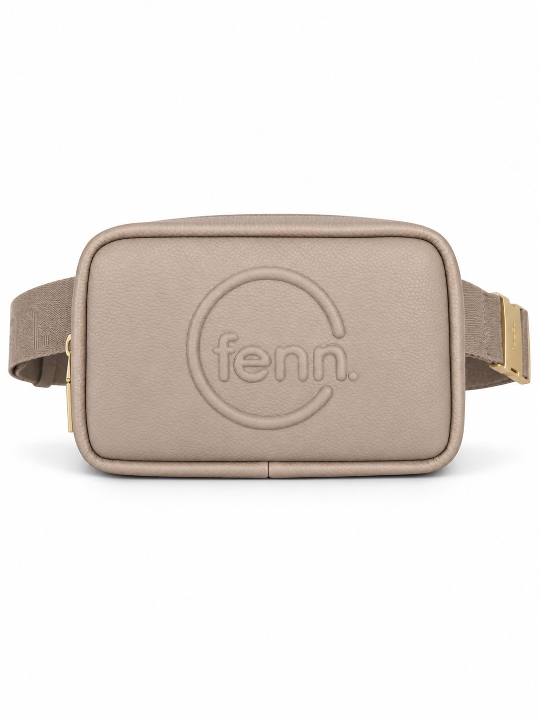 Fenn - Pouch Canvas Strap - Stone/ Sand - Gold Zip
