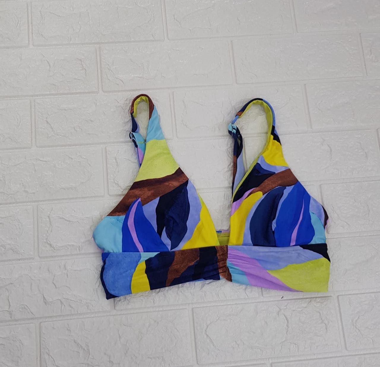Seafolly -Longline Tri Bra /Tropfest - 31414-978, Description: Tropfest, Size.: UK 8, Style: Longline Tri