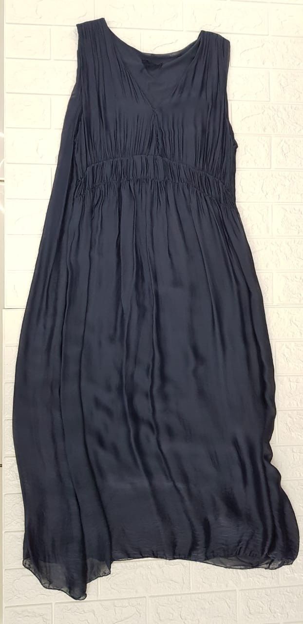 Italy - Silk Mid Length  Dress - Multi