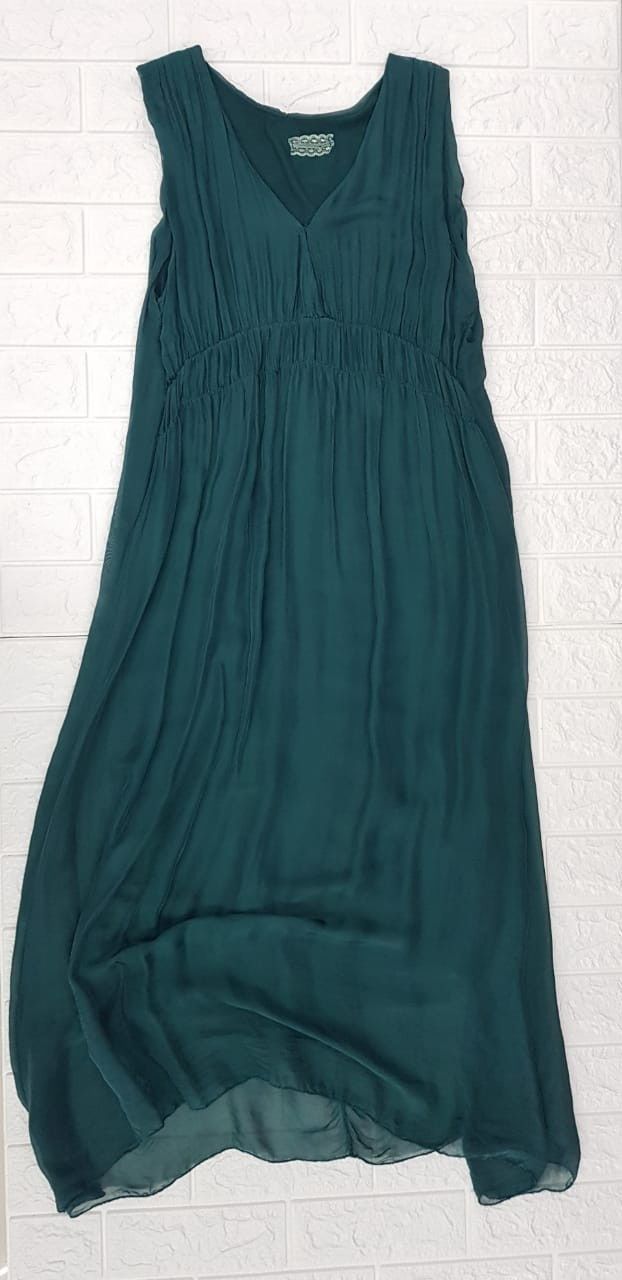 Italy - Silk Mid Length  Dress - Multi
