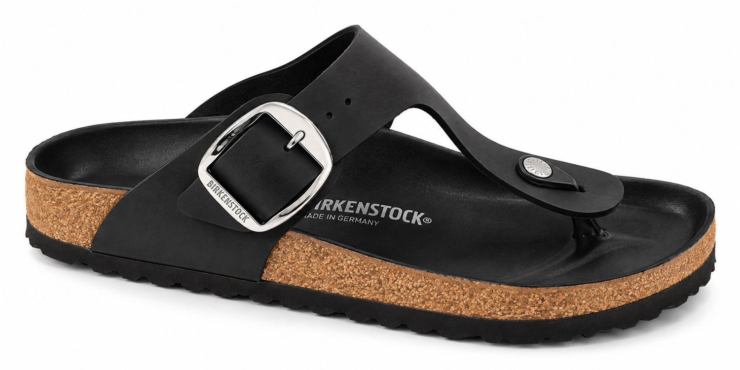 Birkenstock - Gizeh Big Buckle Oiled Black - Regular/1023334, Size.: 35 - UK 2.5