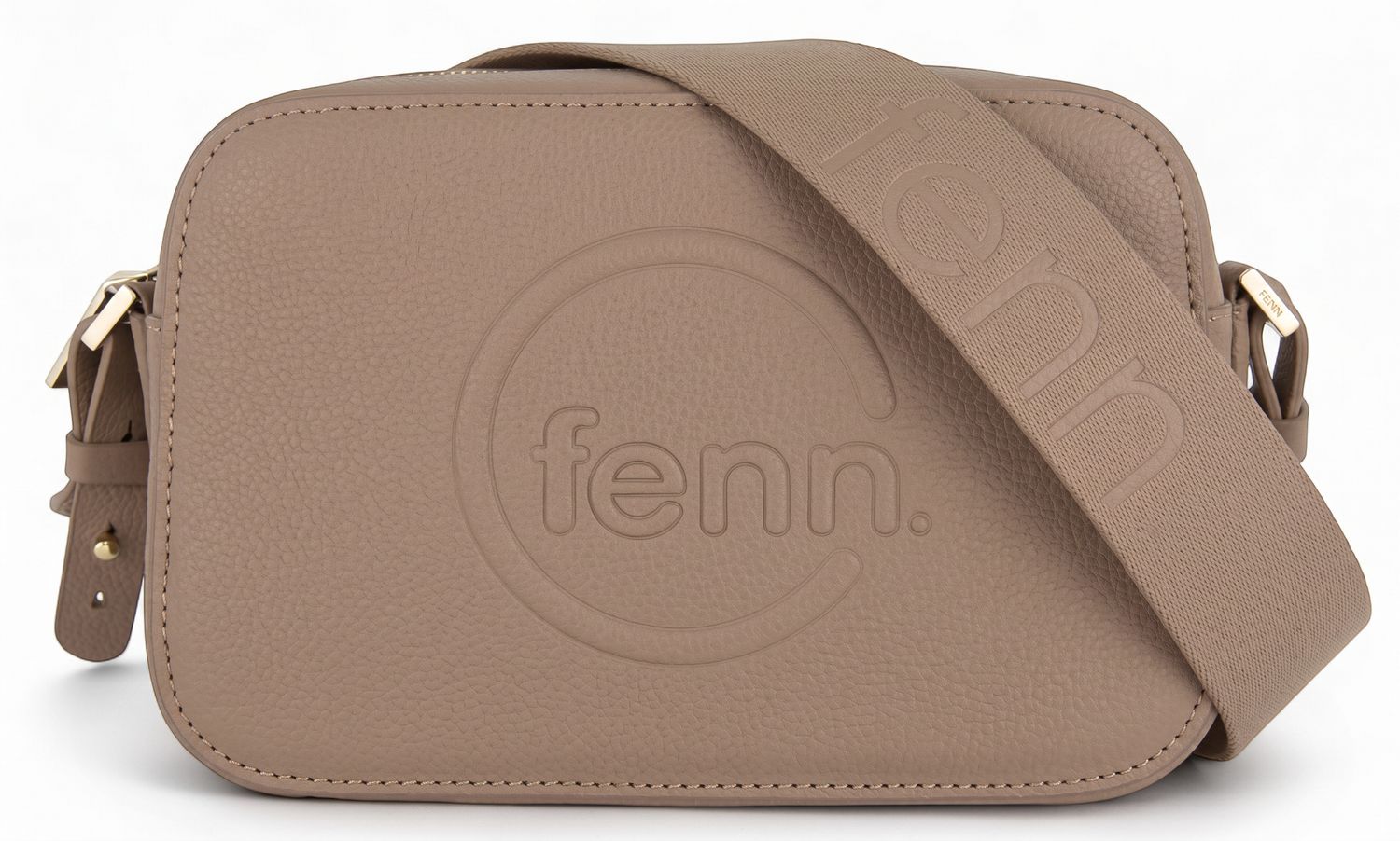 Fenn - Crossbody - Cappuccino - Gold Zip, Colour: Gold Zipper, Size.: One Size