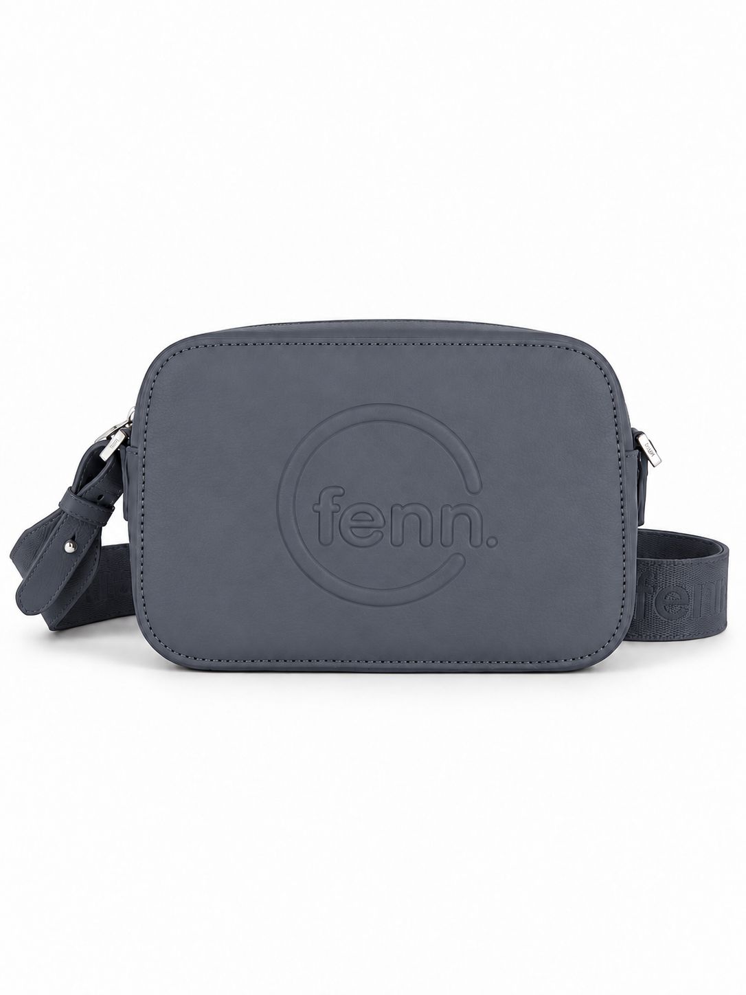 Fenn - Crossbody - Denim - Silver Zip, Colour: Denim