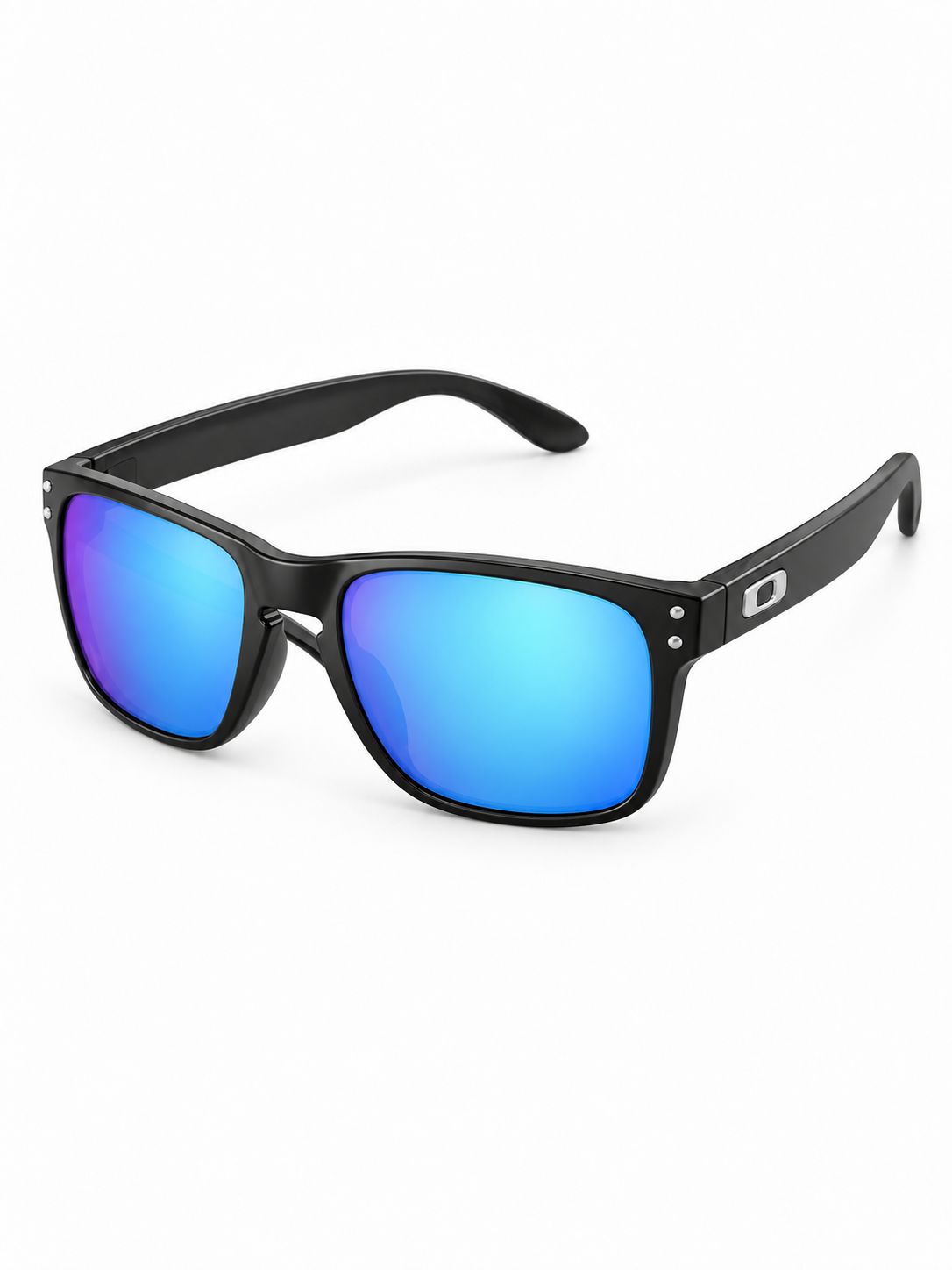 Oakely -Matt Black Prizm Sapphr Irid Polar Sun Glasses, Colour: Matt Black Prizm Sapphire Irid Polar