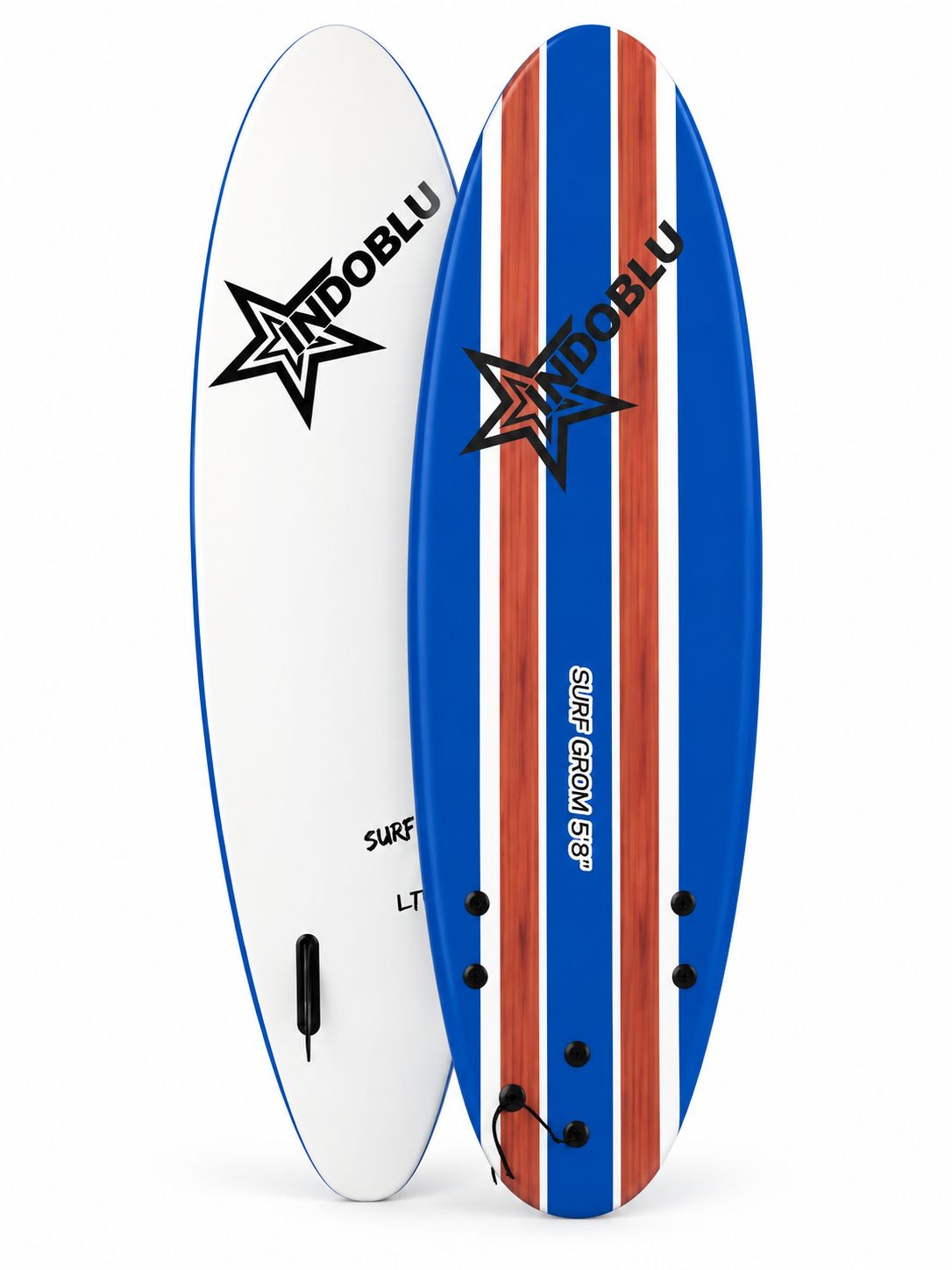 Indoblu - Soft Top Surfboard - Grom 5'5" - 3 colour options, Colour: Dark Blue