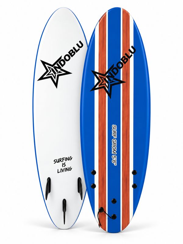 Indoblu - Soft Top Surfboard - Grom 5'5" - 3 colour options