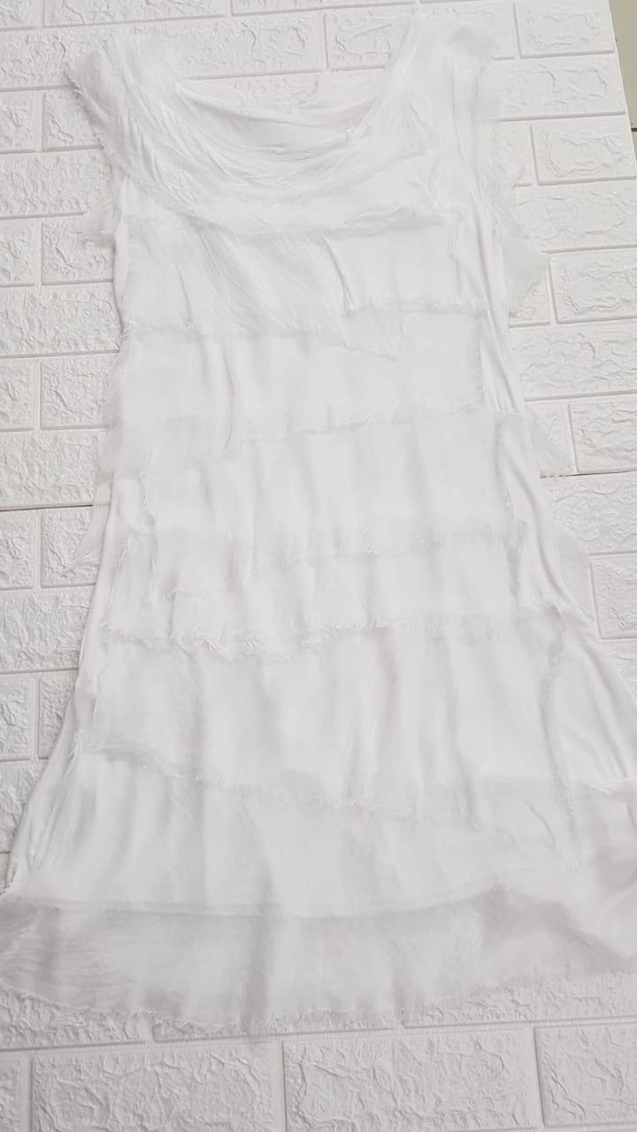 Italy - S/Less Short Dress - White