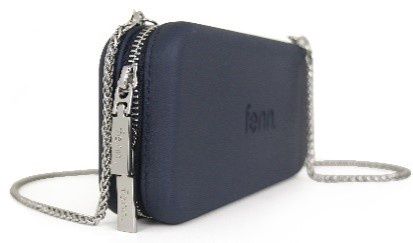 Fenn - Wallets - Navy - Silver Chain, Colour: Navy-004, Description: Silver Chain/Zip