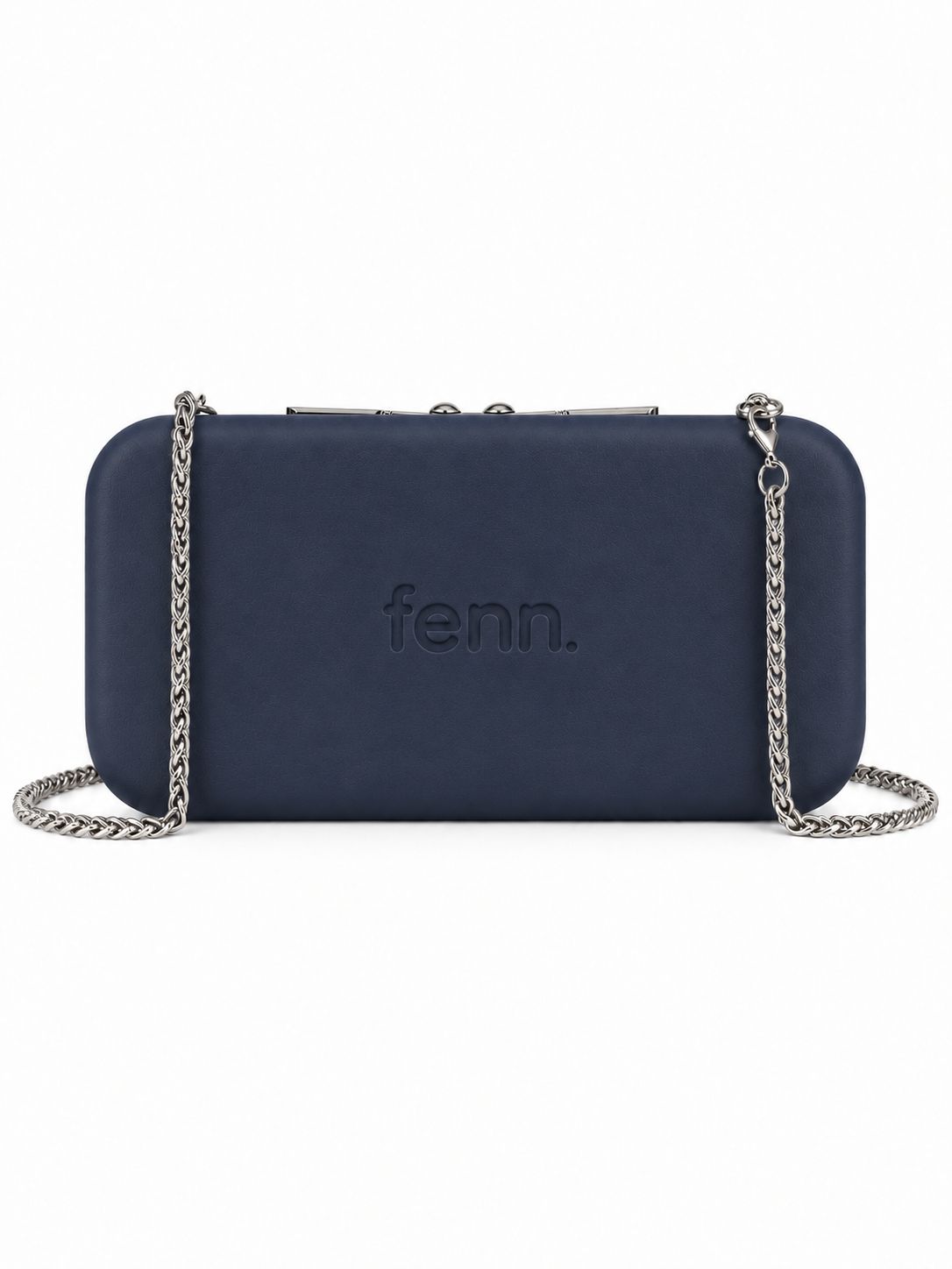 Fenn - Wallets - Navy - Silver Chain, Colour: Navy