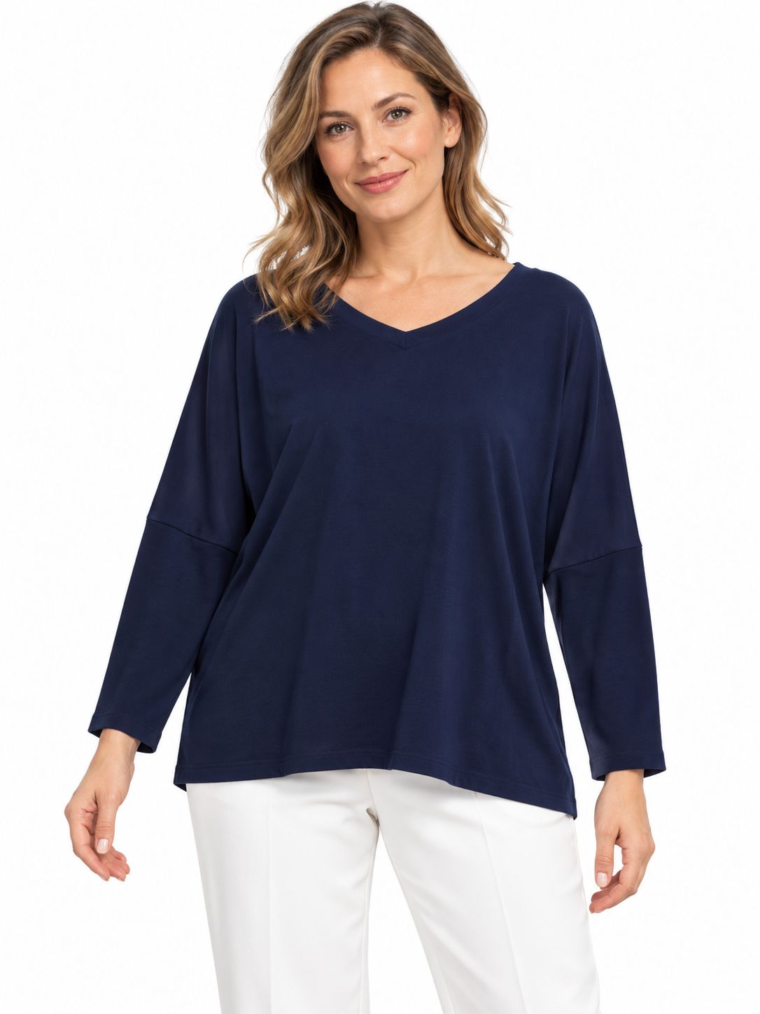 Silva - Box Top - Navy, Sizes: X-Small
