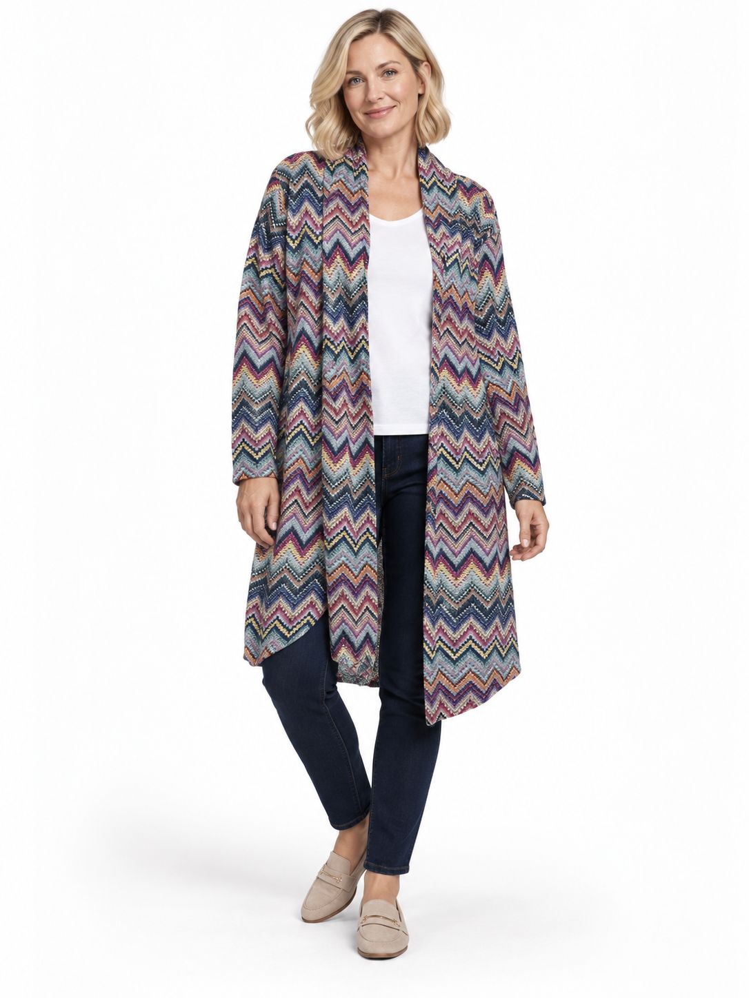 FDJ-1734617- Long Cardigan -Multi colors, Size.: X-Small