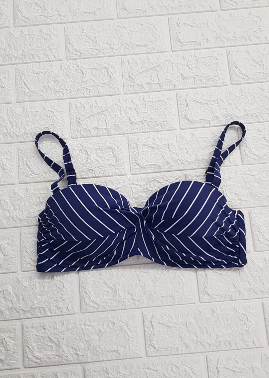 Sea Level - Tri Mid Navy Striped Bra