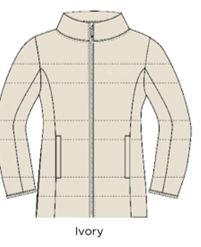 Lizzy - Amorine  Puffer Jacket - Ivory
