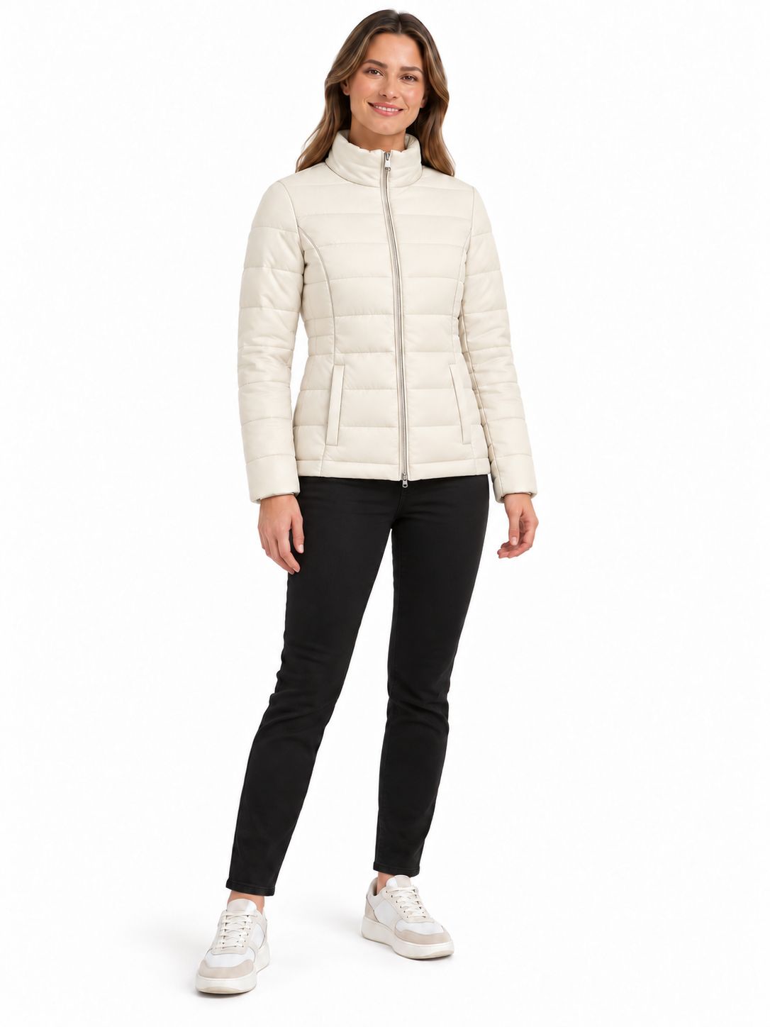 Lizzy - Amorine  Puffer Jacket - Ivory, Sizes: S