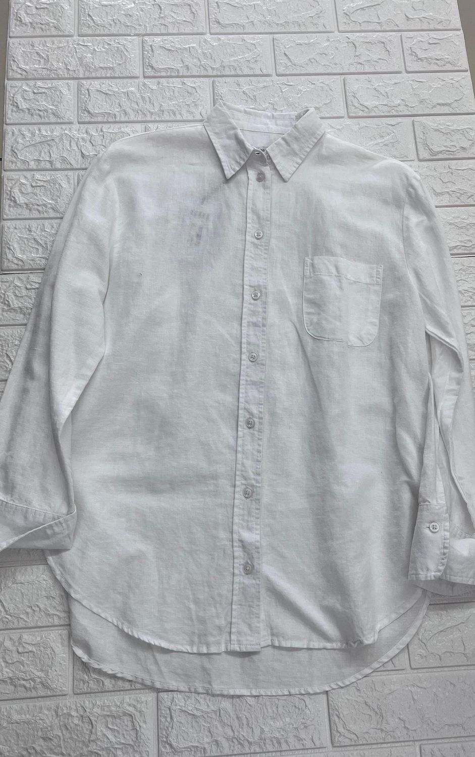 Willow - Loden L/Sleeve Shirt /Linen, Size.: White, Sizes: Small