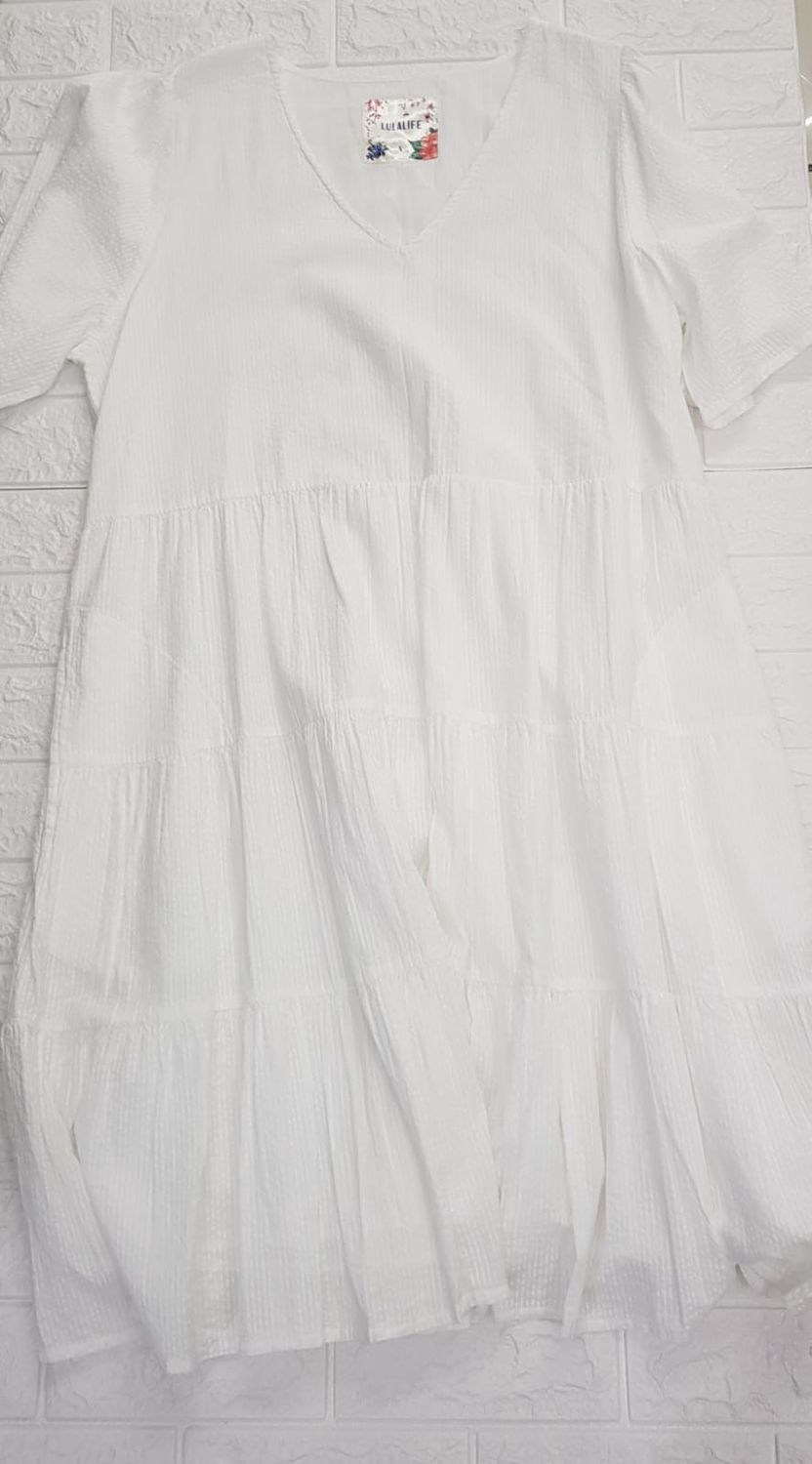 Lulalife - Rhodes Dress - White, Size.: Large