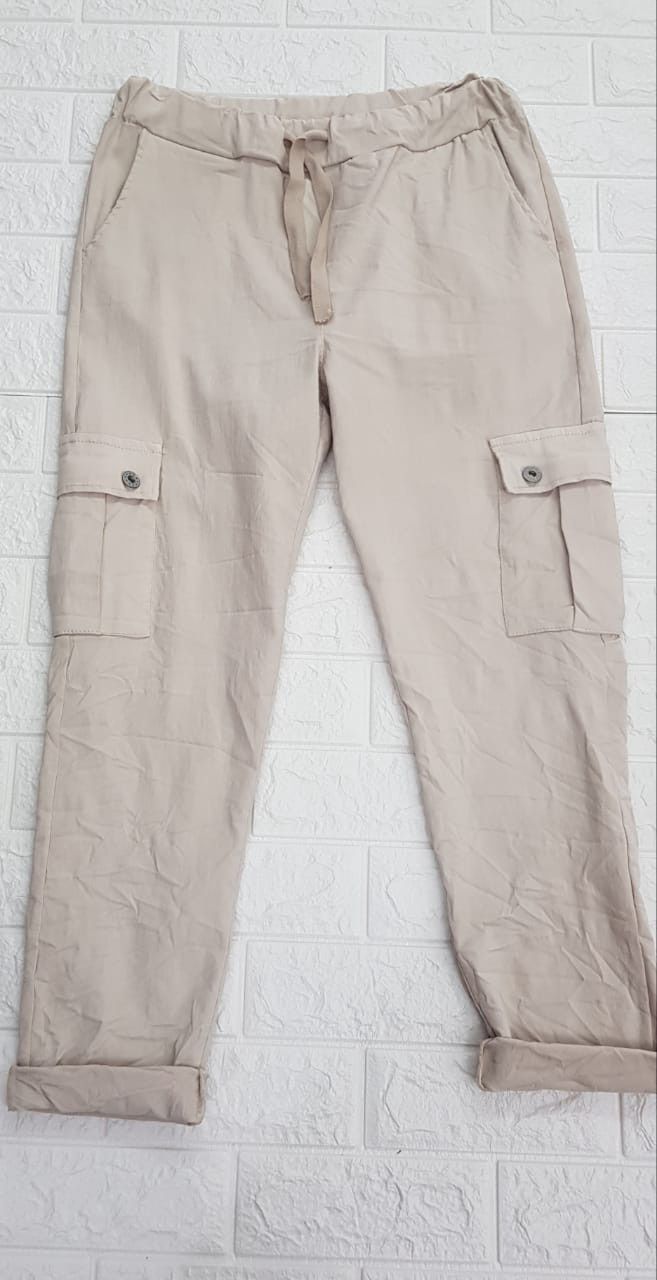Pati Smith - Regular Stretch Pants, Colour: Stone, Size.: Regular