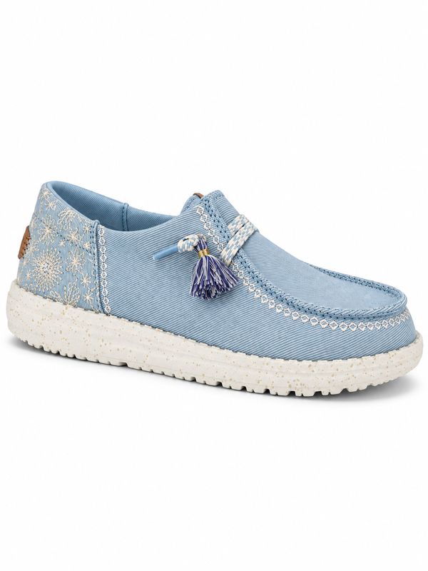 Hey Dude - Wendy Funk Embroiderd Floral - Blue