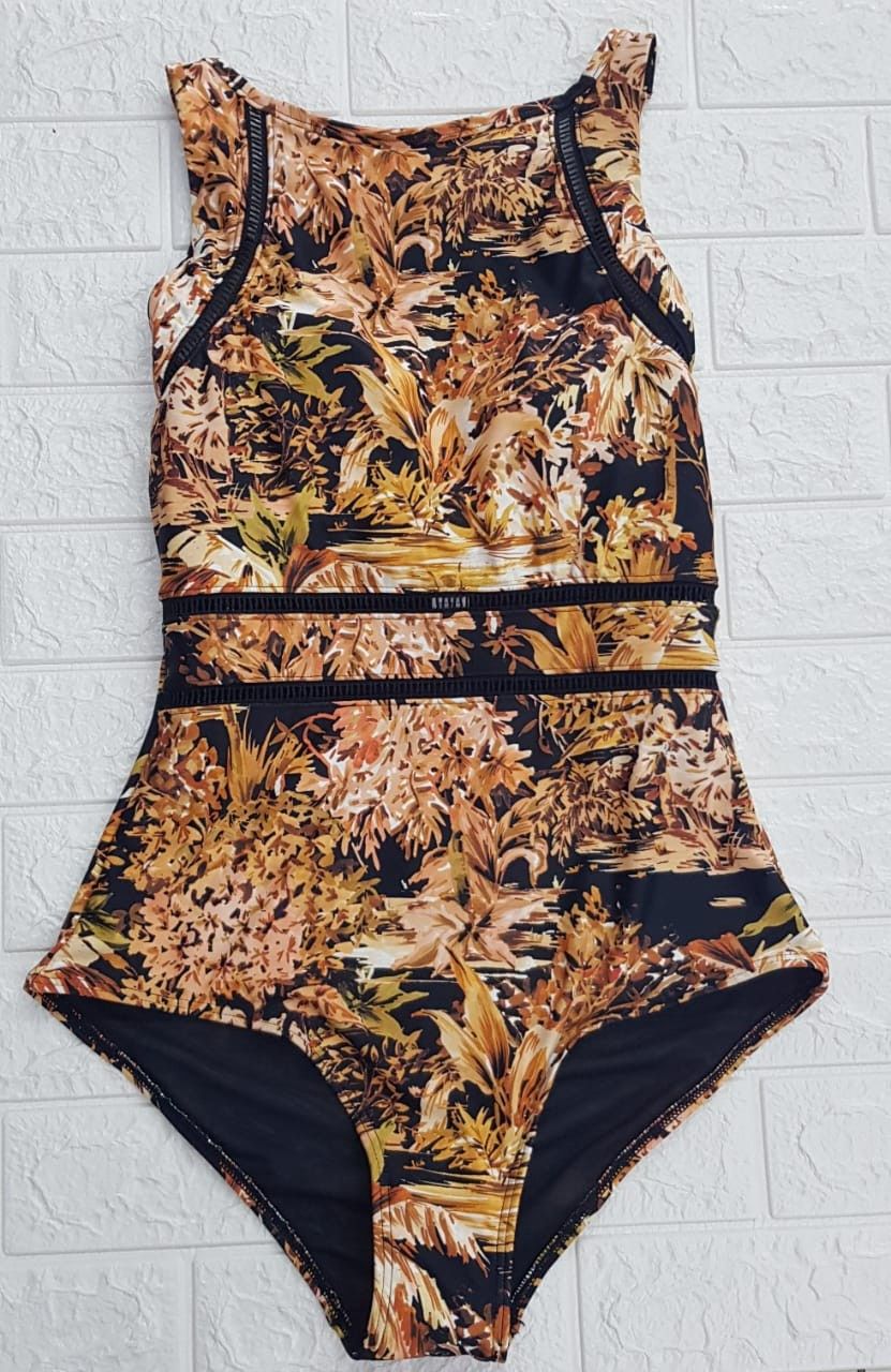 Sea Level - Tropica Orange &amp; Black One Piece